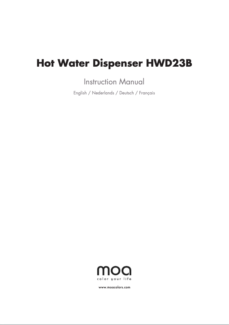 Página 1 del manual Manual de usuario Moa HWD23B