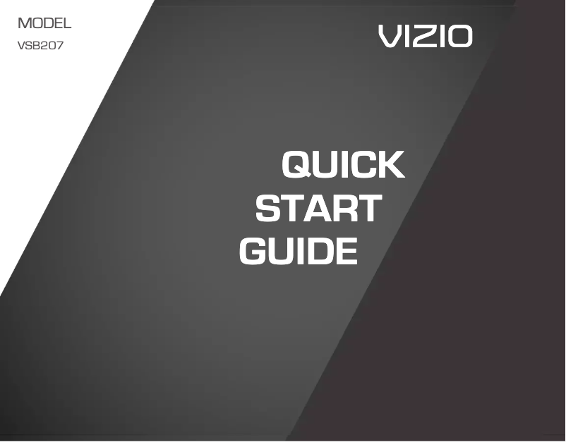 Página 1 del manual Manual de usuario VIZIO VSB207