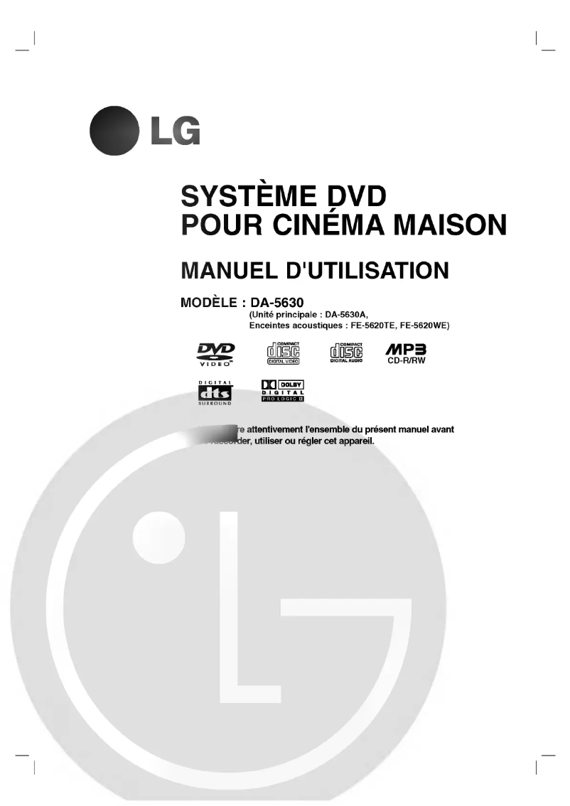 Image de la première page du manuel de l'appareil DA-5630A