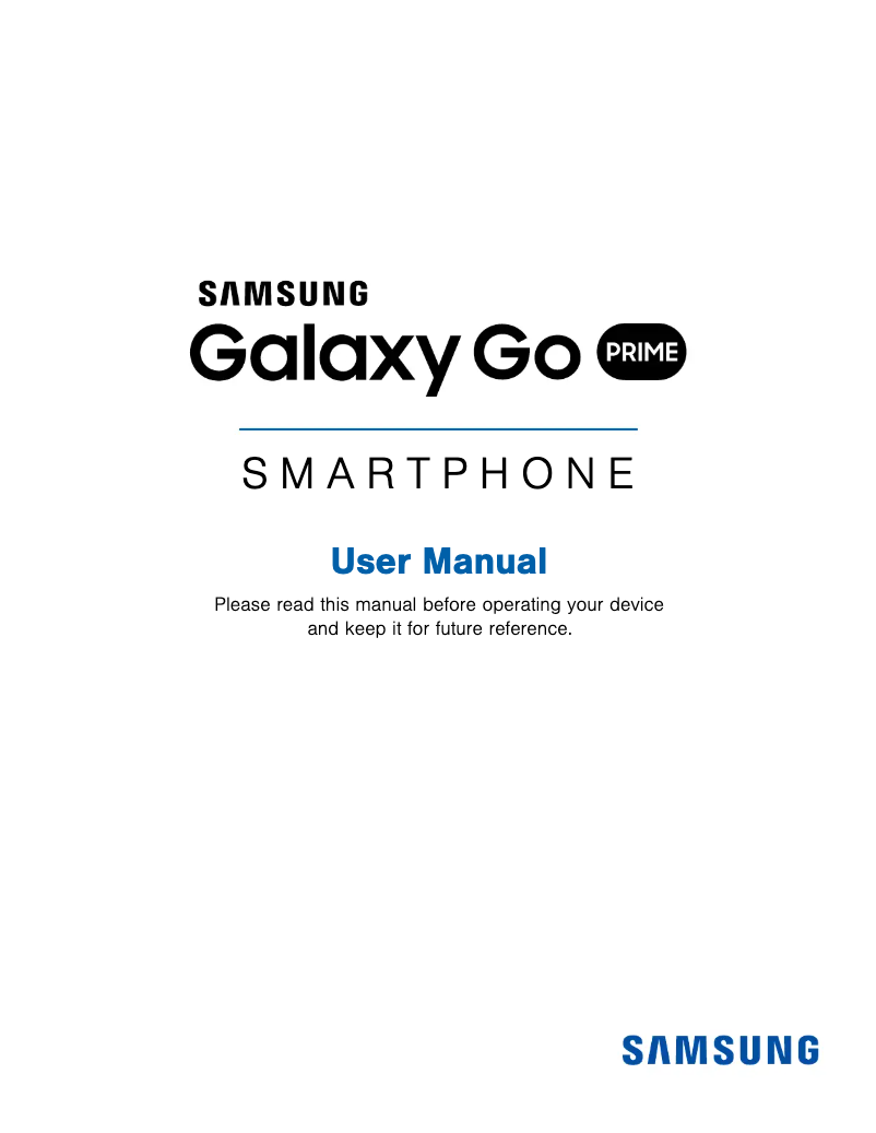 Page n°1 - Manuel utilisateur Samsung Galaxy Go Prime