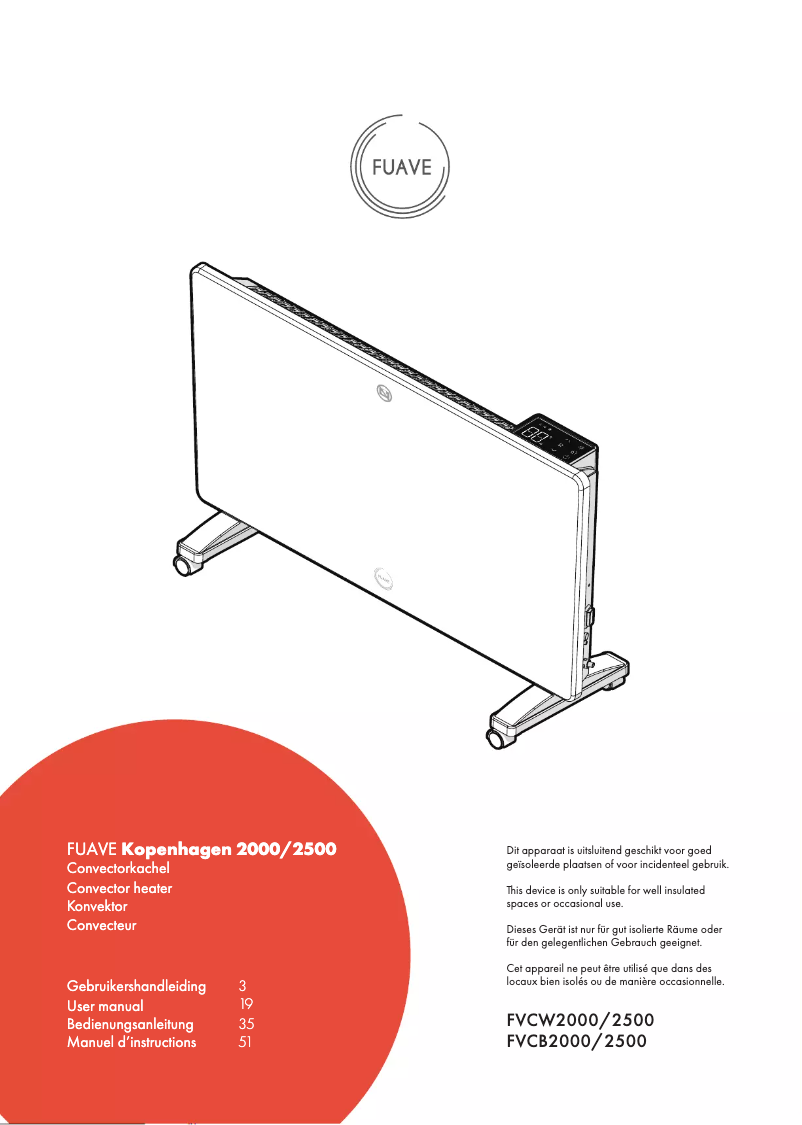 Page n°1 - Manuel utilisateur Fuave Kopenhagen 2500