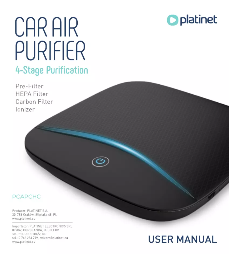 Page 1 de la notice Manuel utilisateur Platinet PCAPCHC