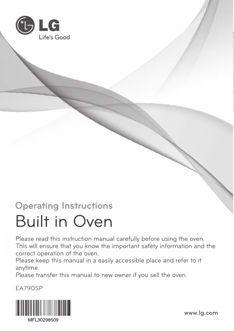 Página 1 del manual Manual de usuario LG EA790SP