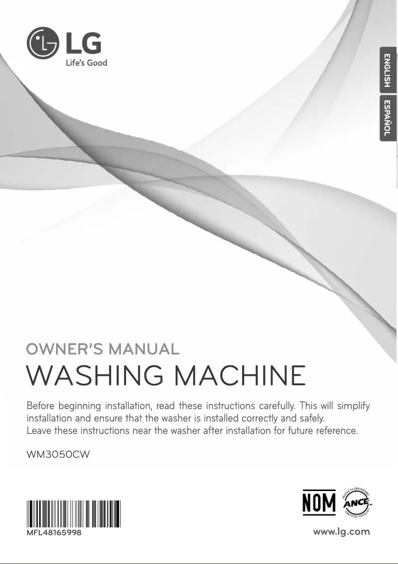 Page n°1 - Manuel utilisateur LG WM3050CW