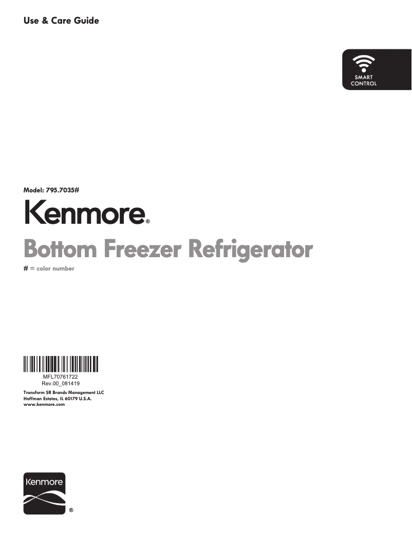 Page 1 de la notice Manuel utilisateur Kenmore 70355