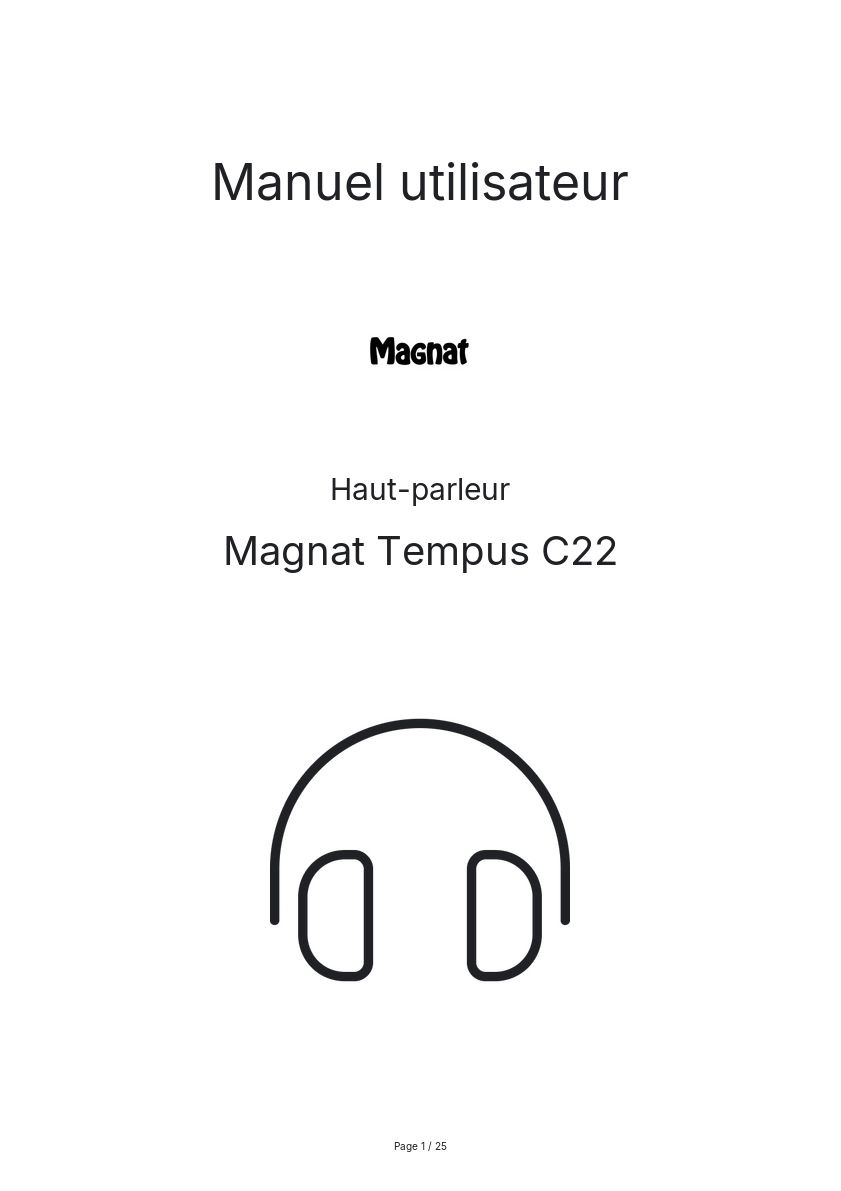 Image de la première page du manuel de l'appareil Tempus C22
