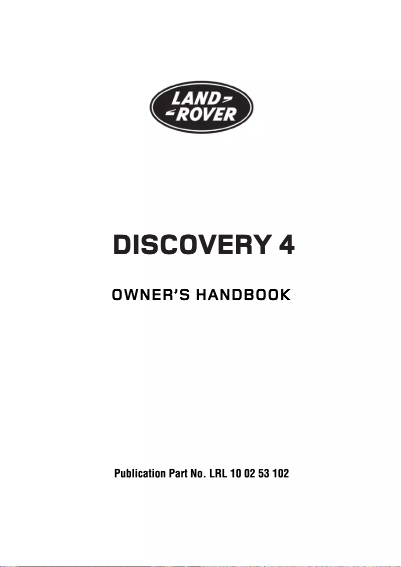 Page 1 de la notice Manuel utilisateur Land Rover Discovery (2010)