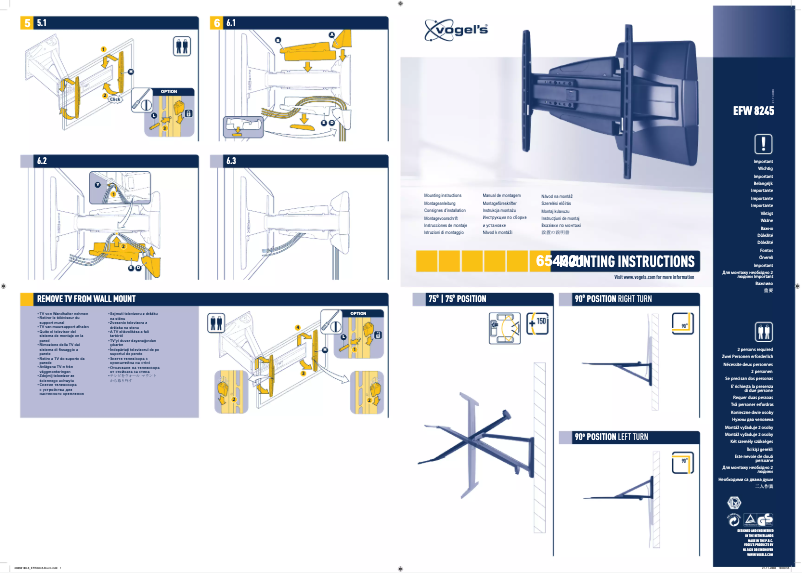 Page 1 de la notice Manuel utilisateur Vogel's EFW 8245