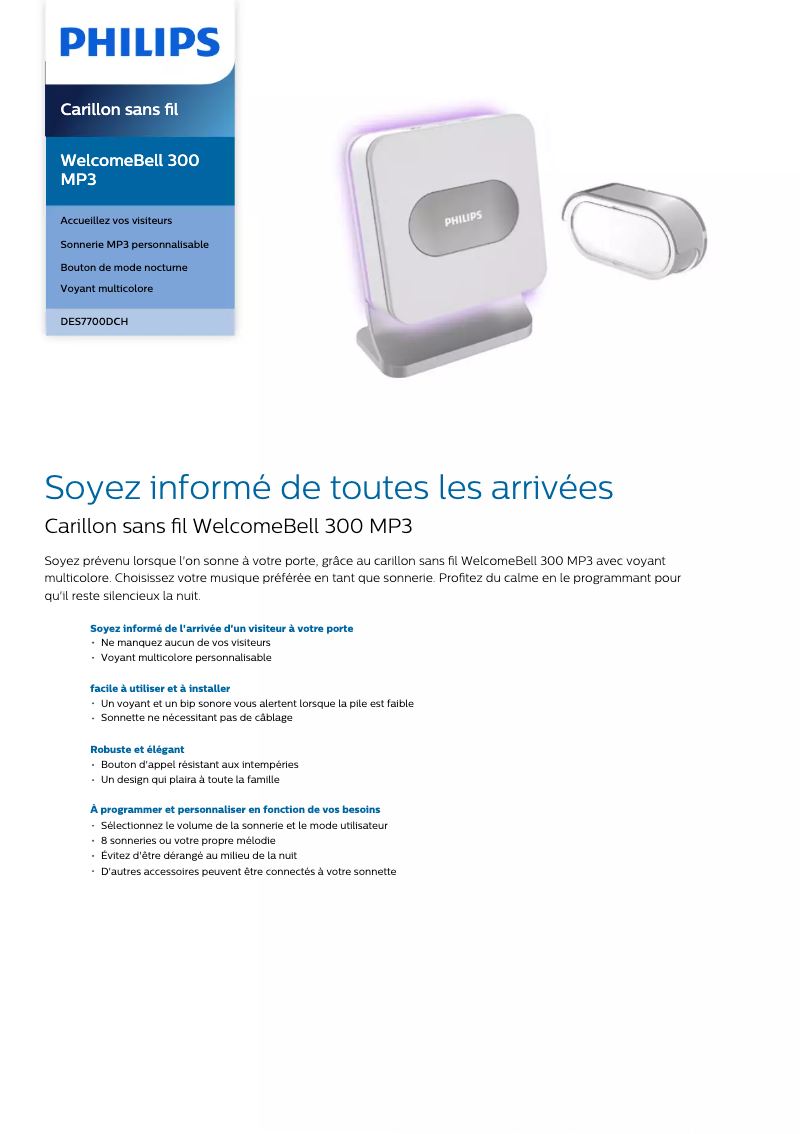 Image de la première page du manuel de l'appareil DES7700DCH