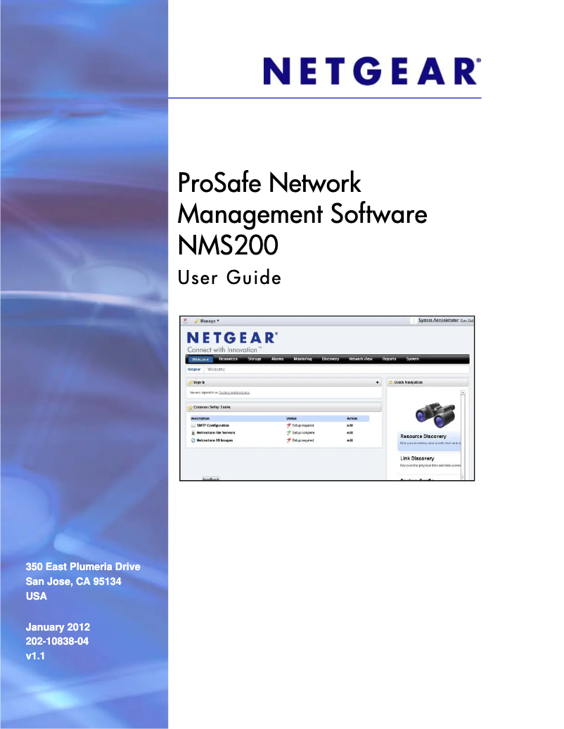 Page n°1 - Manuel utilisateur Netgear ProSafe NMS200