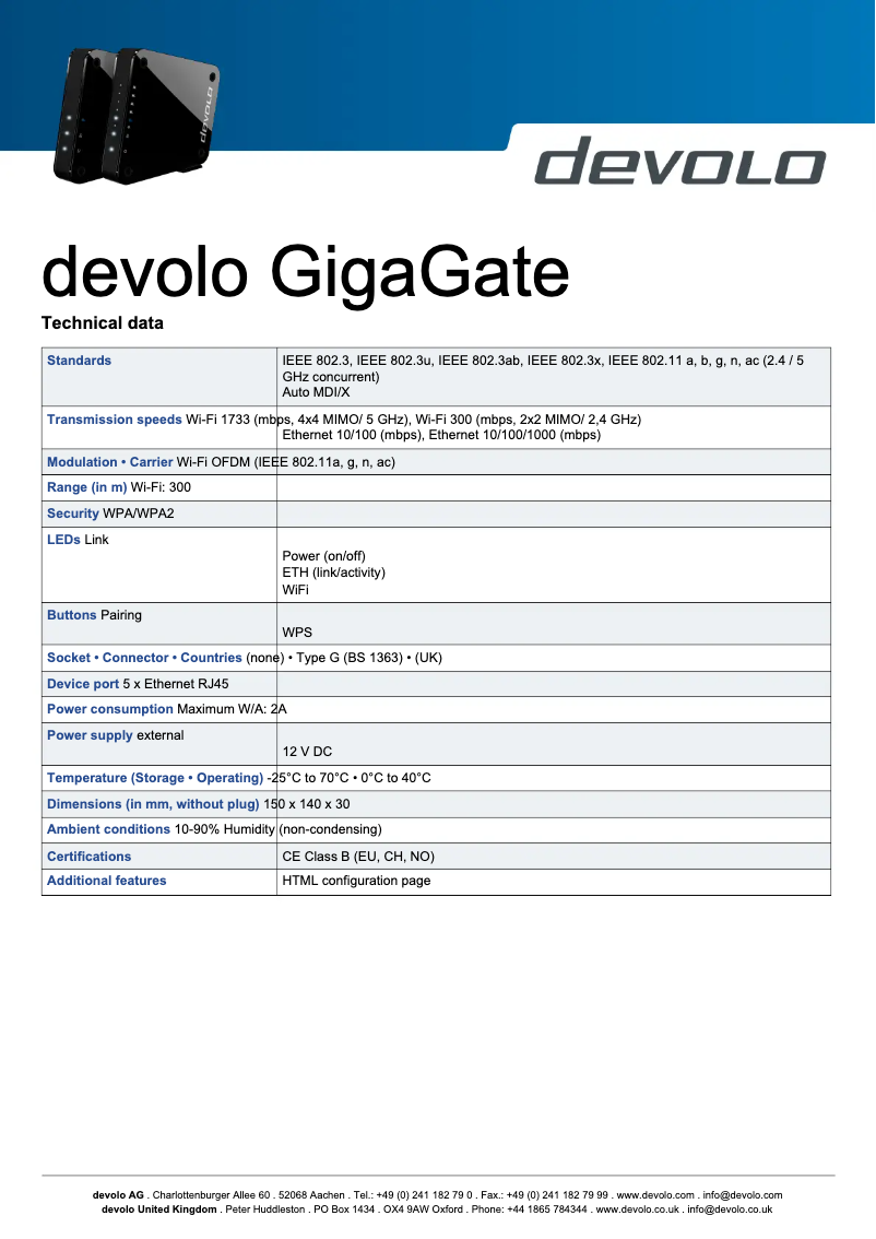 Image de la première page du manuel de l'appareil GigaGate