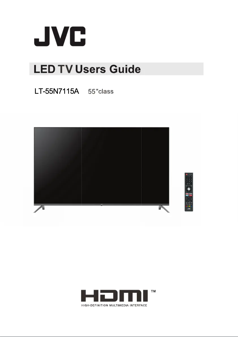 Page 1 de la notice Manuel utilisateur JVC LT-55N7115A