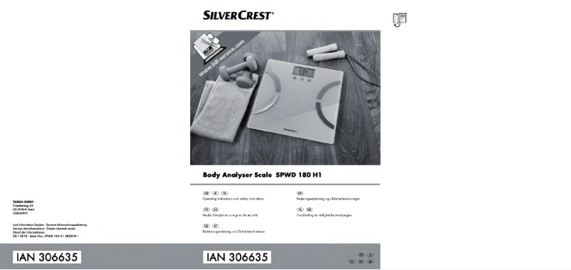 Page n°1 - Manuel utilisateur SilverCrest SPWD 180H1