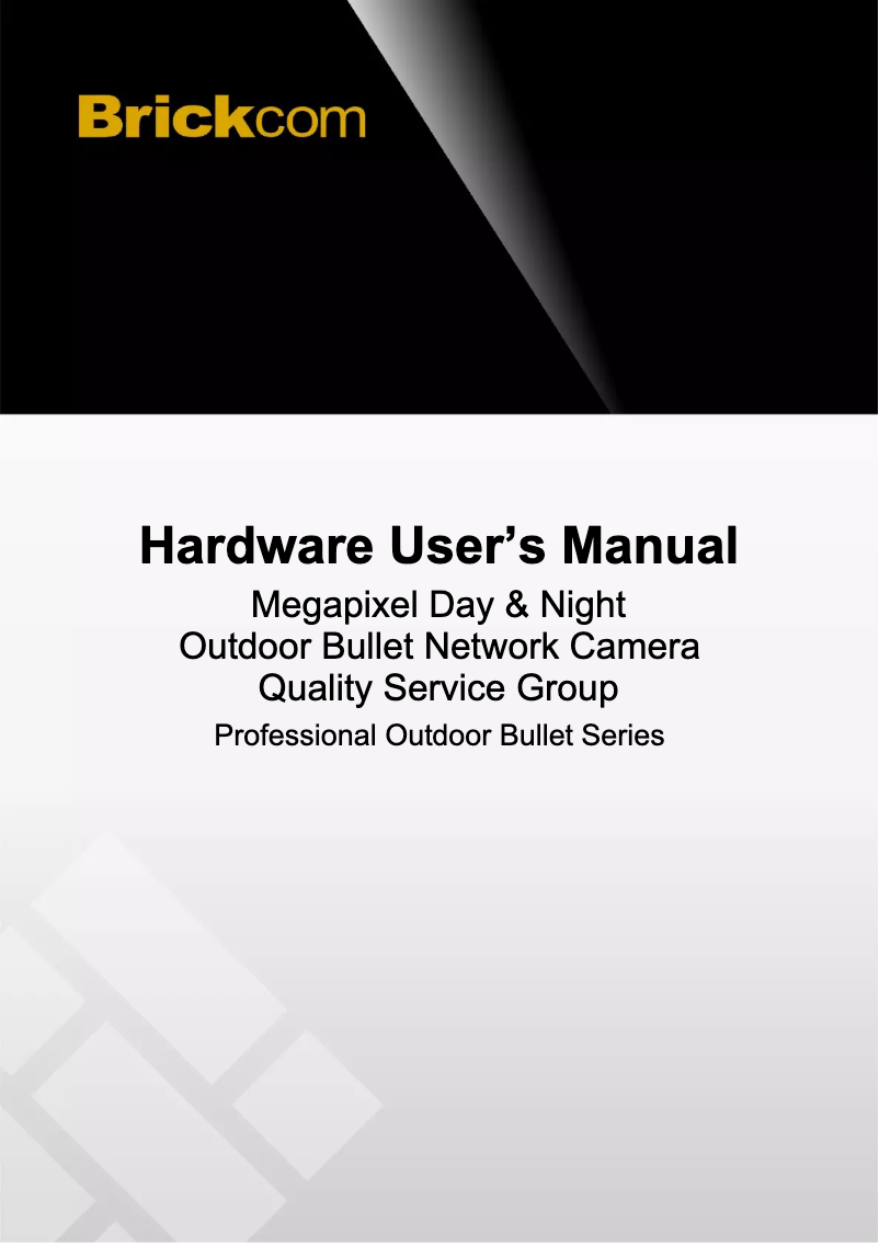 Page n°1 - Manuel utilisateur Brickcom OB-300NP Star