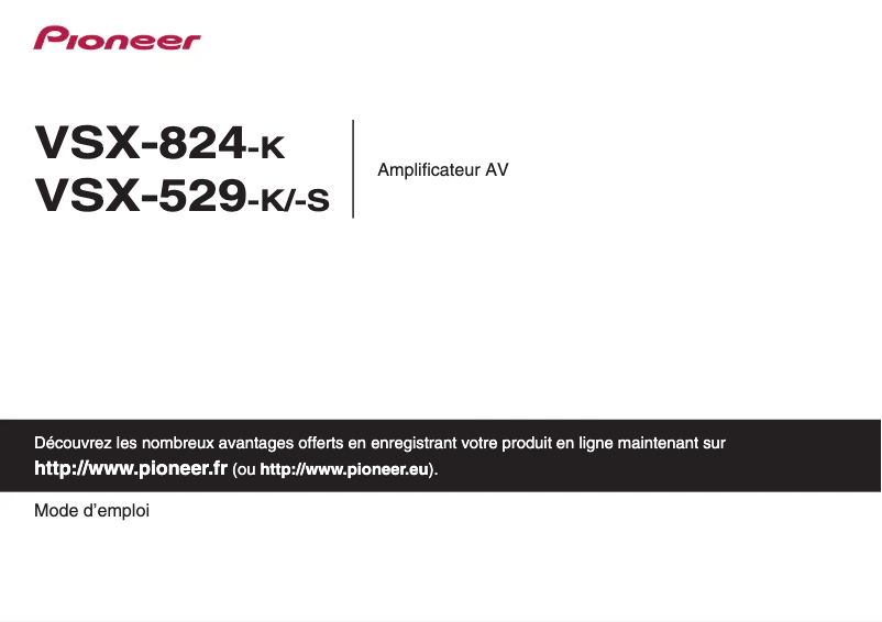 Page n°1 - Manuel utilisateur Pioneer VSX-529