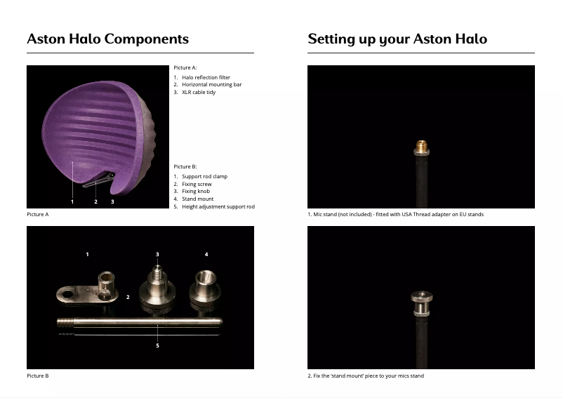 Page n°1 - Manuel utilisateur Aston Microphones Halo