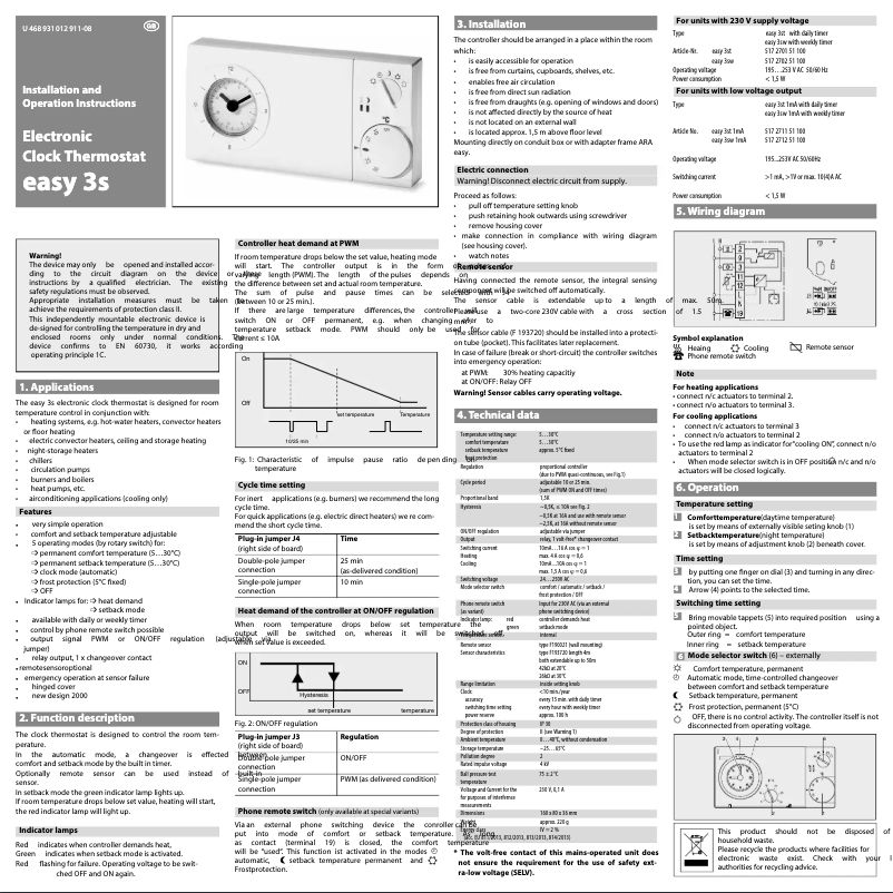 Page n°1 - Manuel utilisateur Eberle Easy 3 st