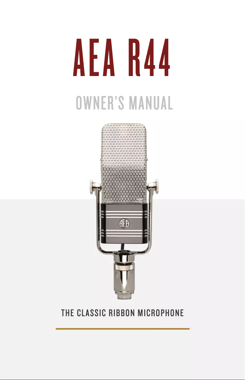 Page 1 de la notice Manuel utilisateur AEA R44C