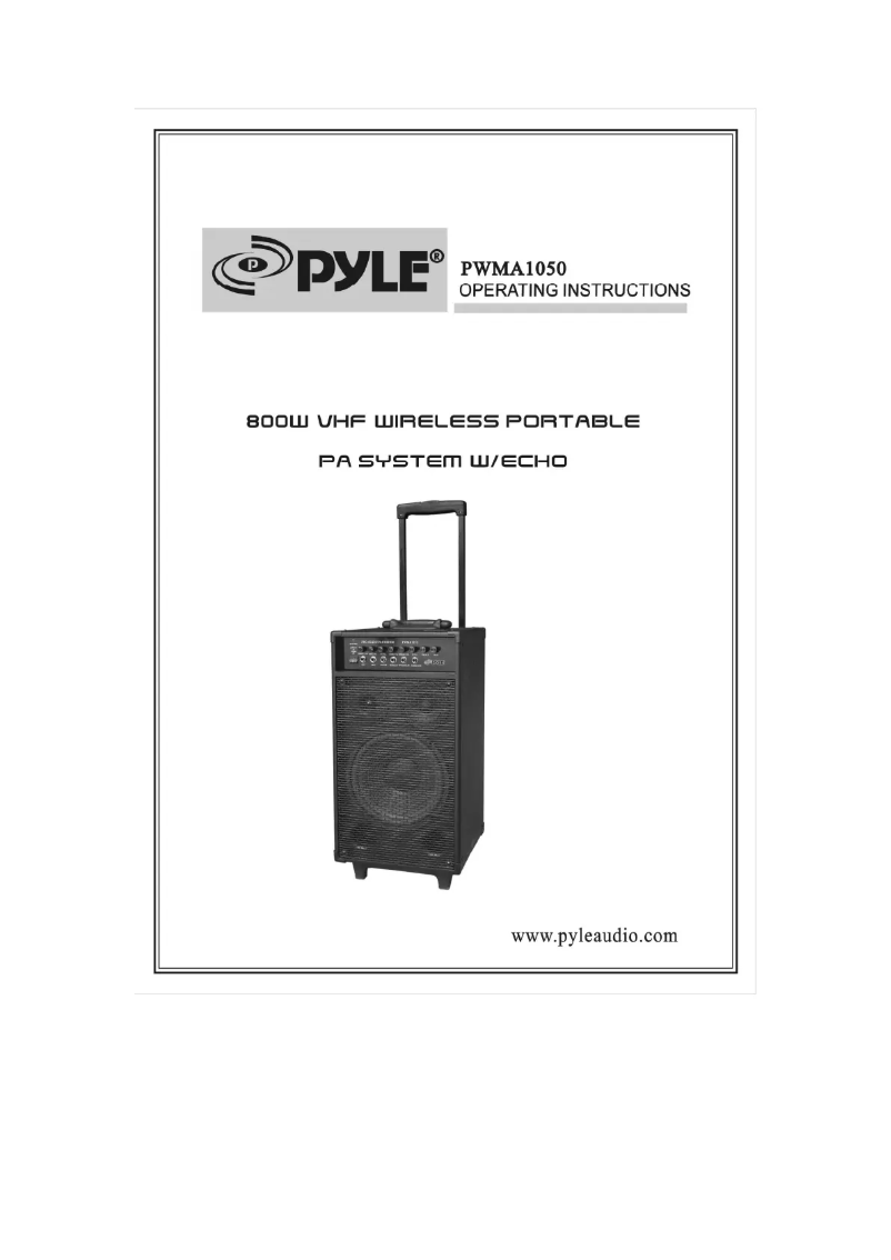 Page n°1 - Manuel utilisateur Pyle PWMA1050