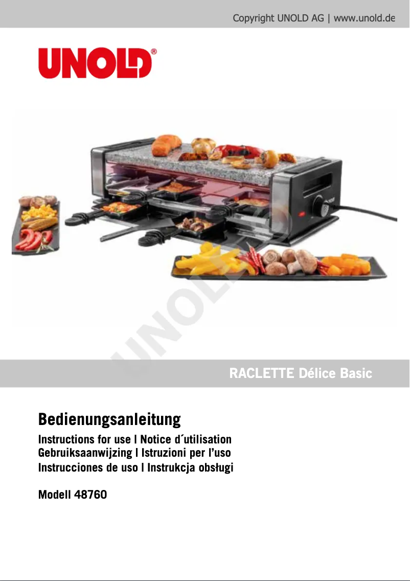 Image de la première page du manuel de l'appareil Delice Basic 48760