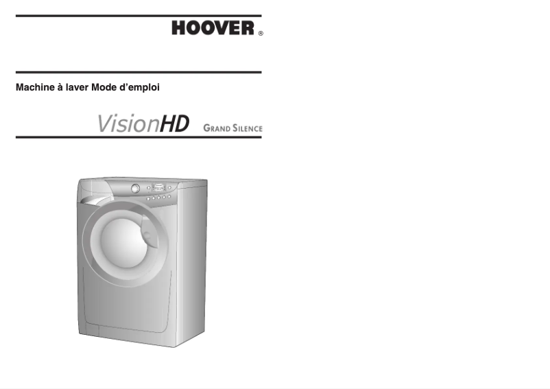 Page n°1 - Manuel utilisateur Hoover VHD 816Z-47