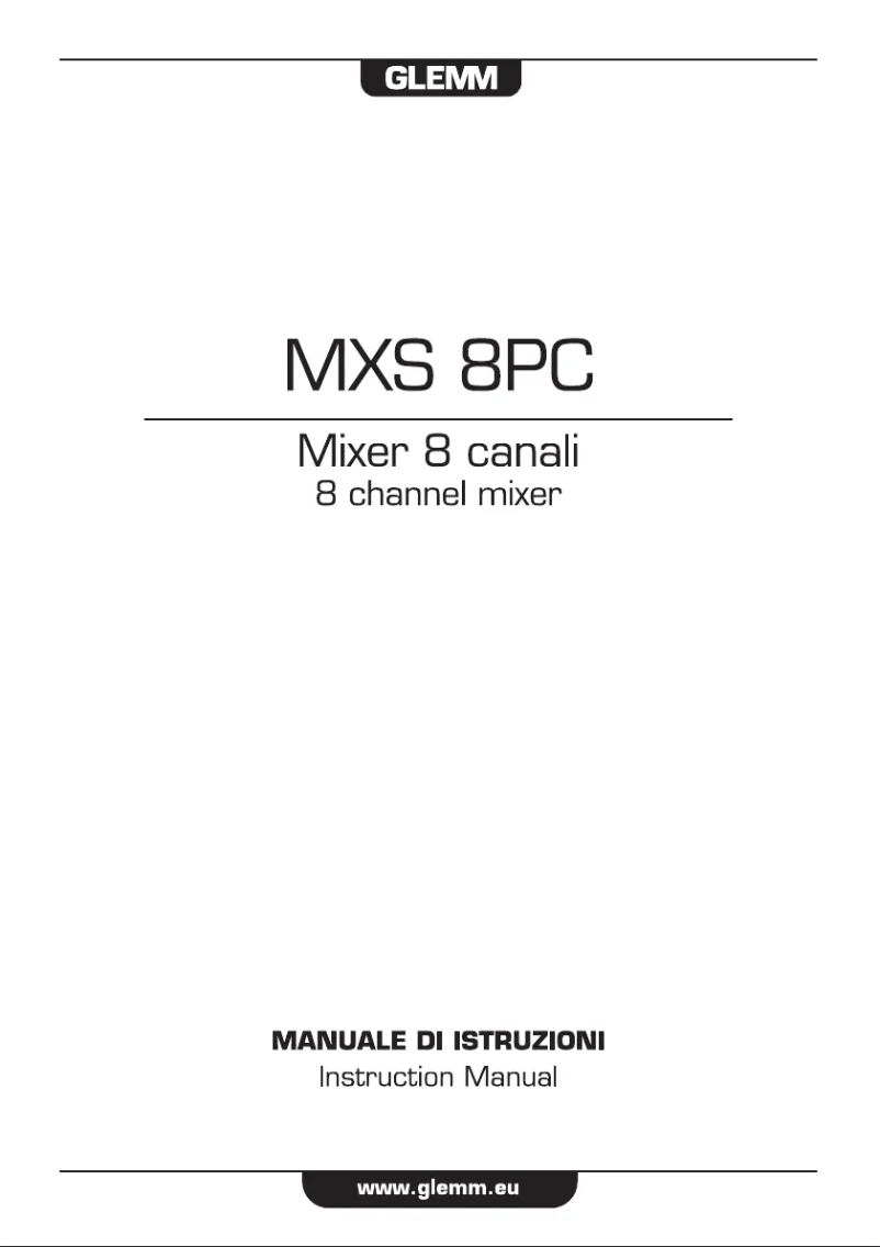 Image de la première page du manuel de l'appareil MXS 8PC