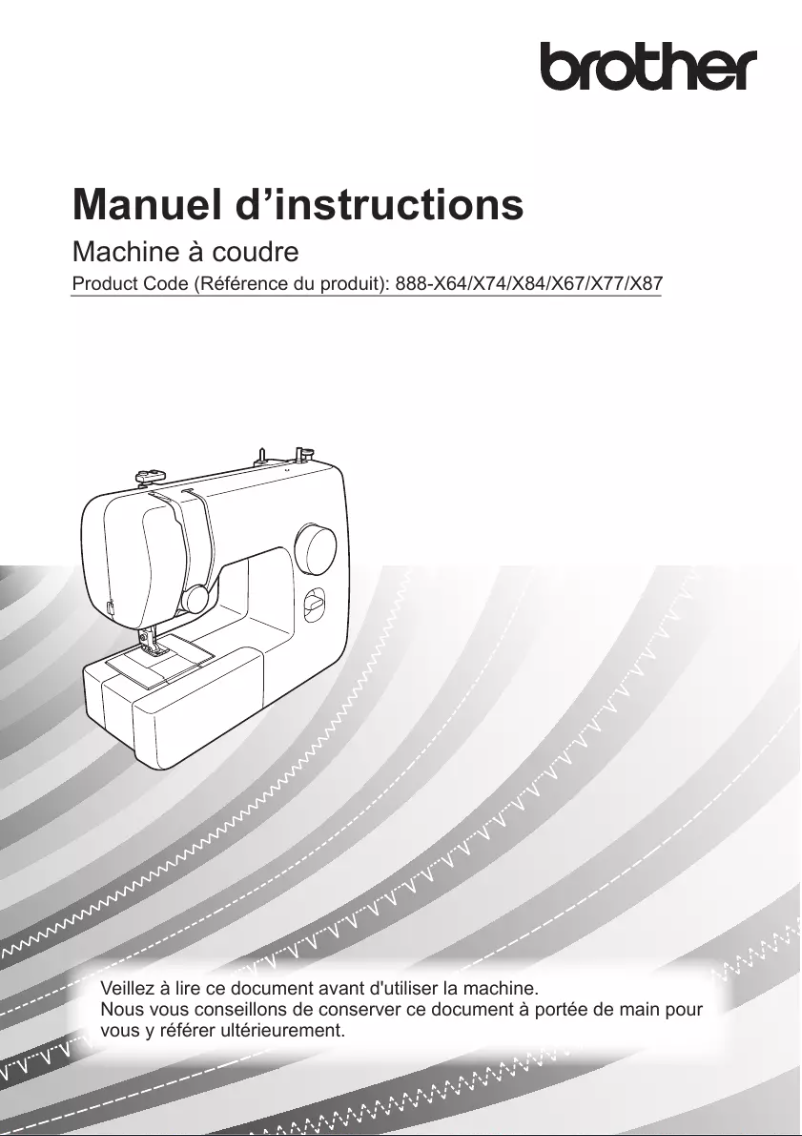 Page 1 de la notice Manuel utilisateur Brother X14s