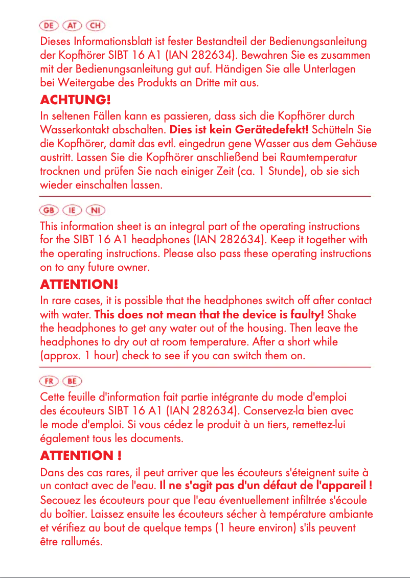 Page 1 de la notice Manuel utilisateur SilverCrest SIBT 16 A1