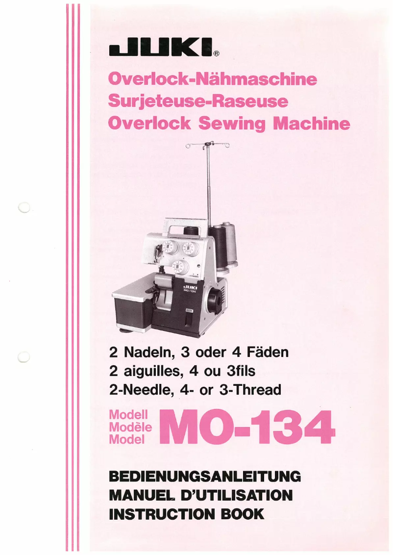 Page 1 de la notice Manuel utilisateur Juki MO-134