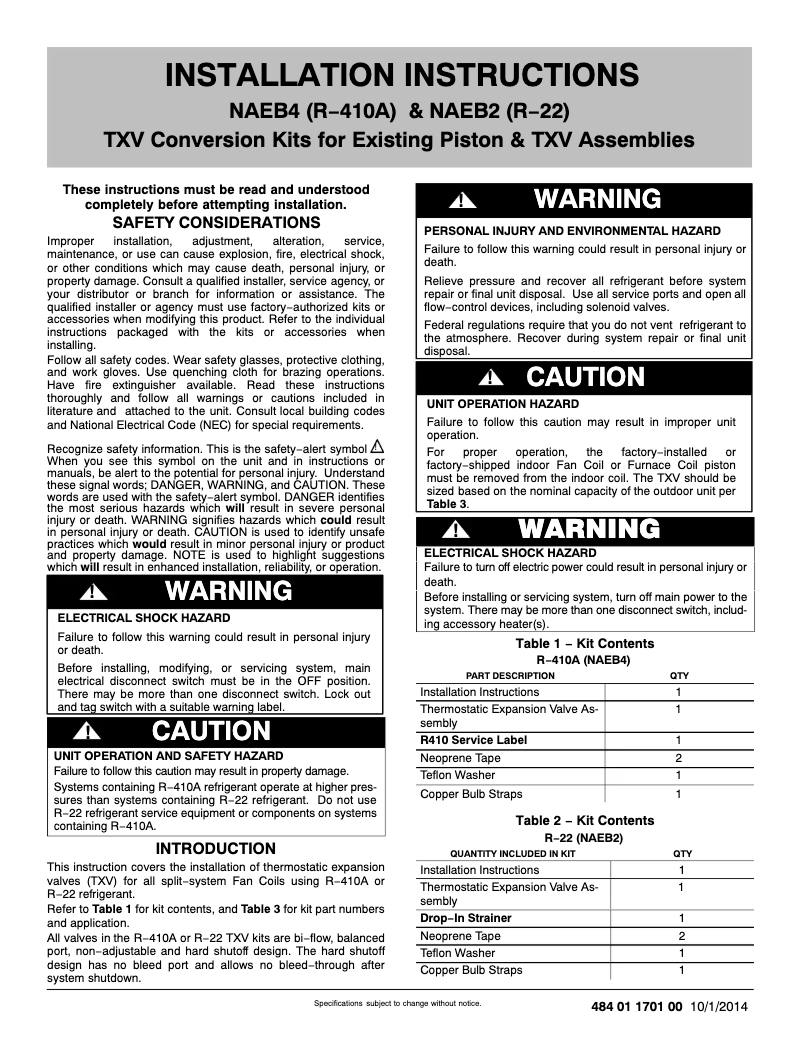 Page 1 de la notice Manuel utilisateur Arcoaire FXM4X4800AL