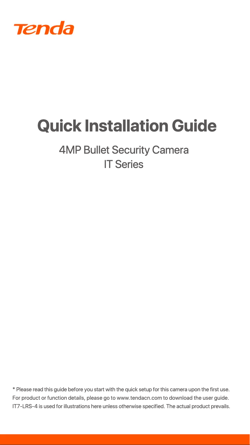 Page 1 of the manual User Manual Tenda IT6-PRS
