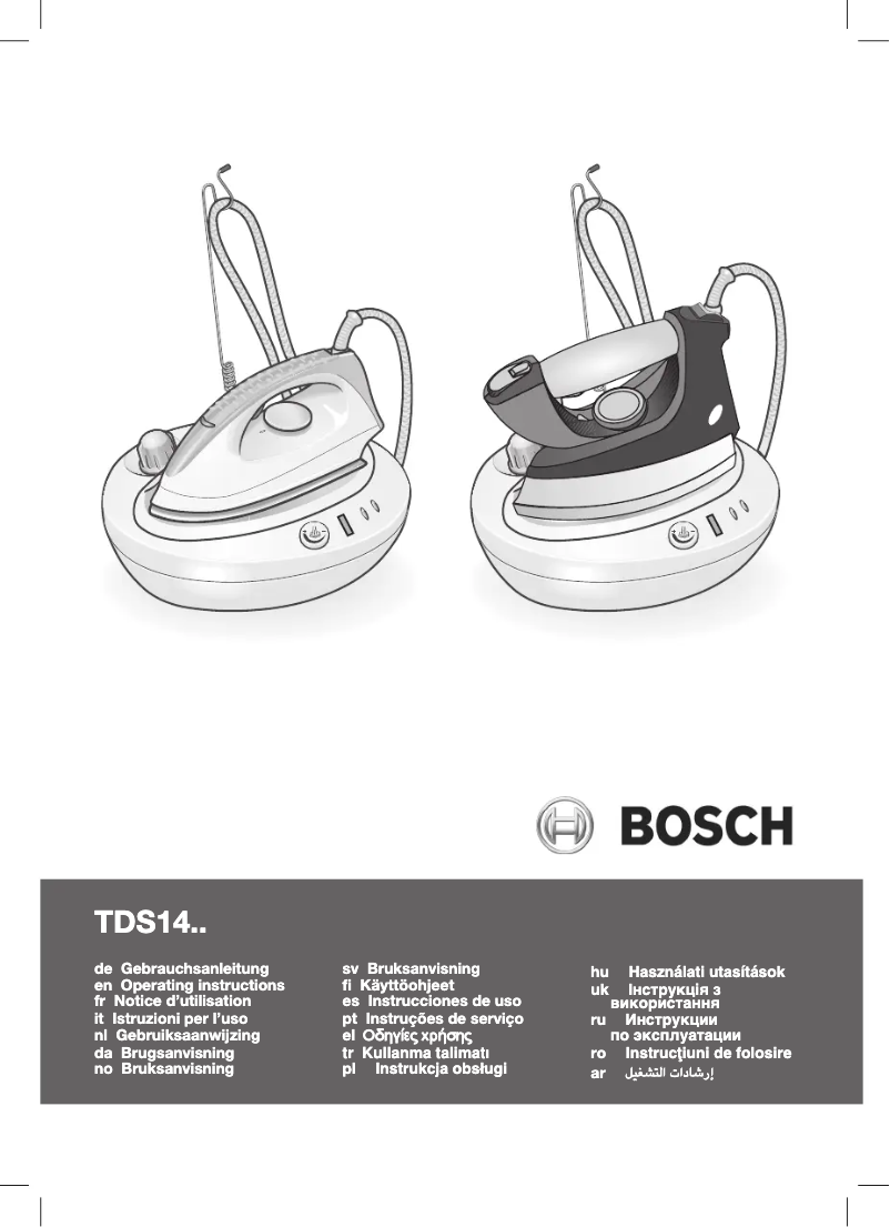Page n°1 - Manuel utilisateur Bosch Sensixx station II TDS1445