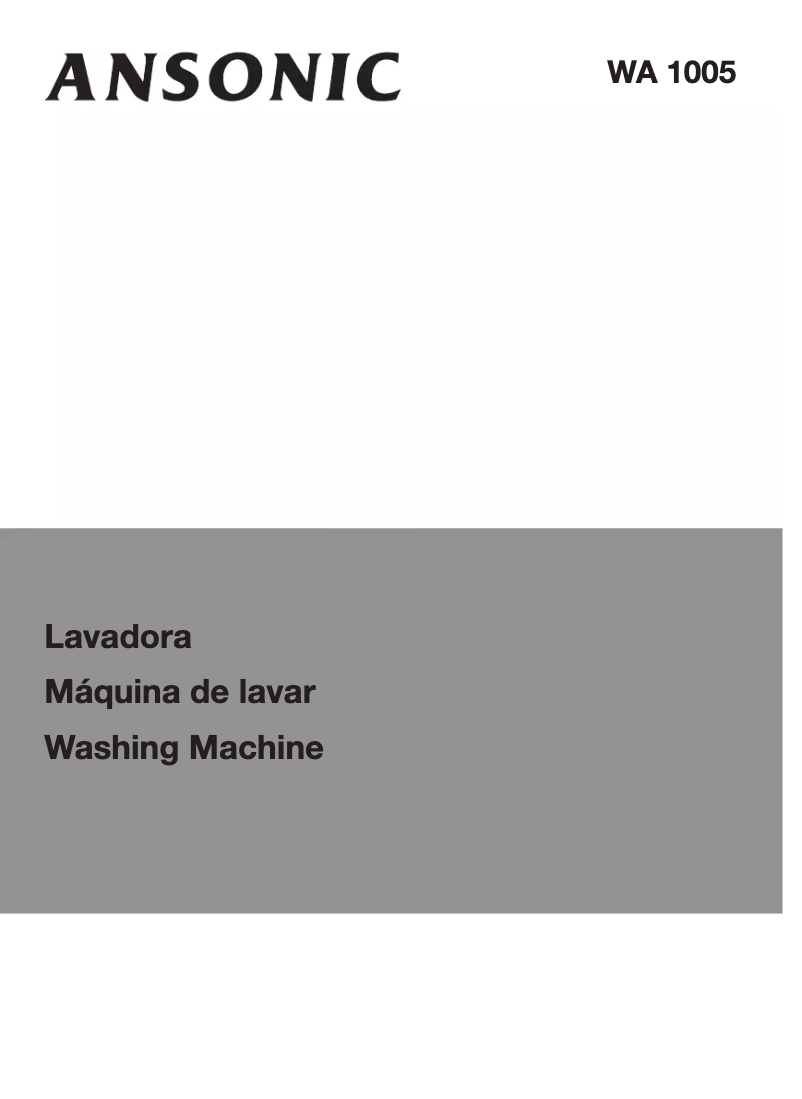 Page 1 de la notice Manuel utilisateur Ansonic WA 1005
