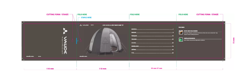 Page 1 de la notice Manuel utilisateur Vaude Base Camp 7P