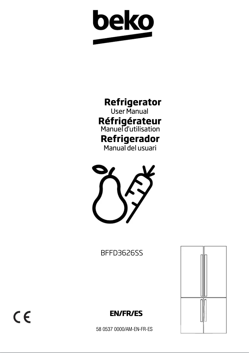 Image de la première page du manuel de l'appareil BFFD3626SS