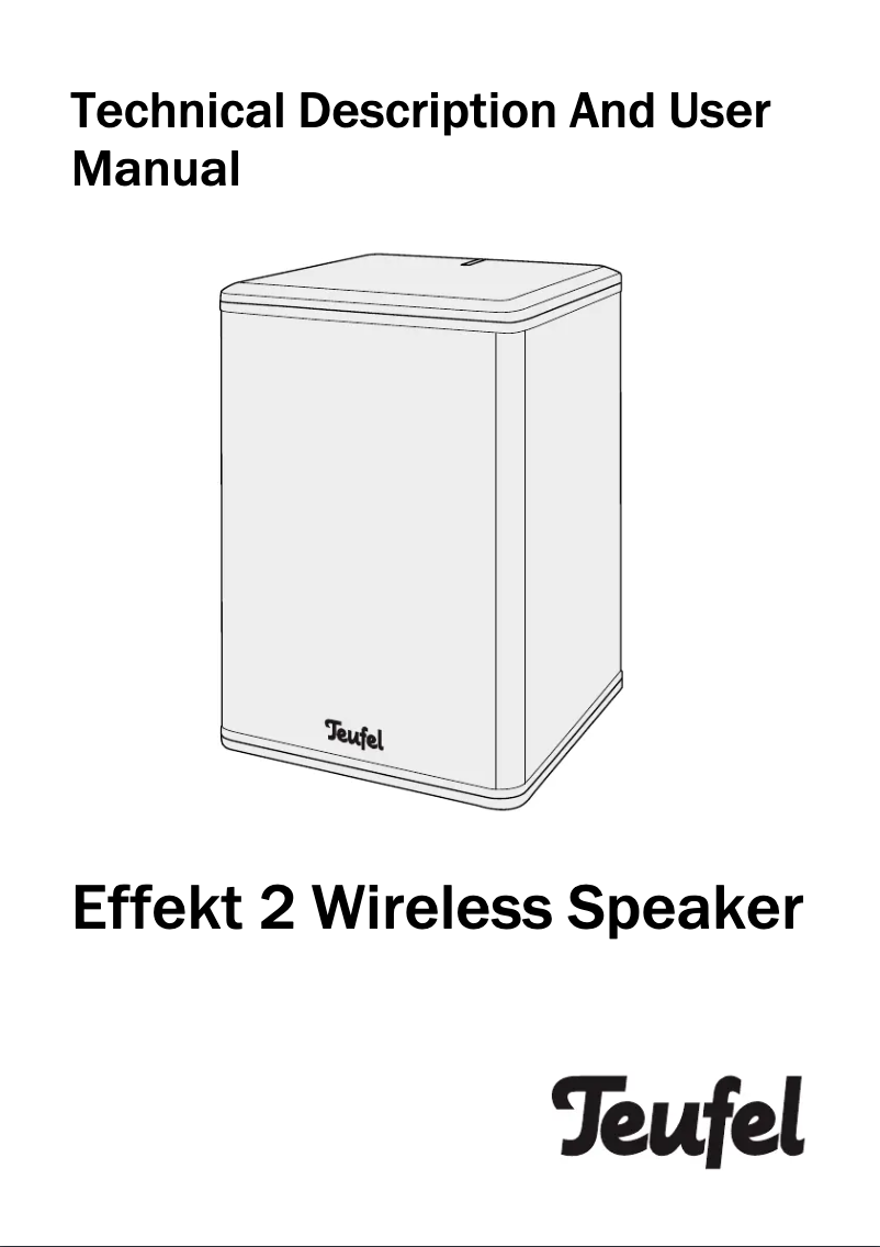 Page 1 de la notice Manuel utilisateur Teufel Effekt 2