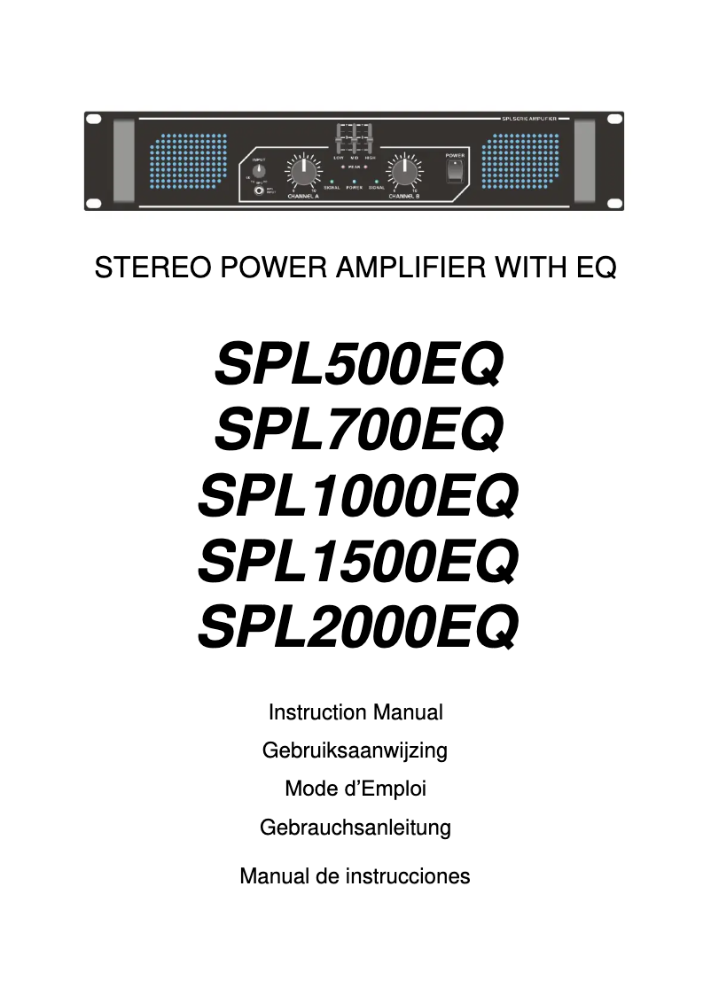 Page n°1 - Manuel utilisateur Skytec SPL-2000EQ