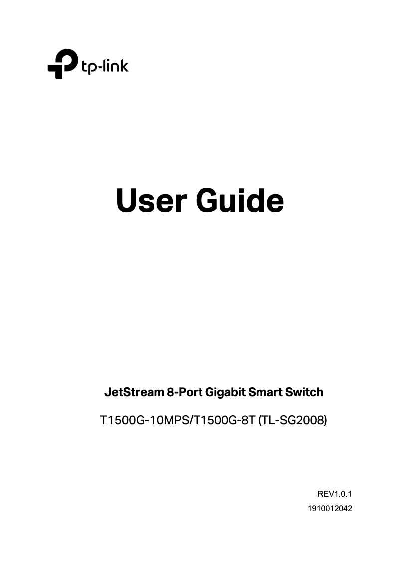 Page n°1 - Manuel utilisateur TP-Link T1500G