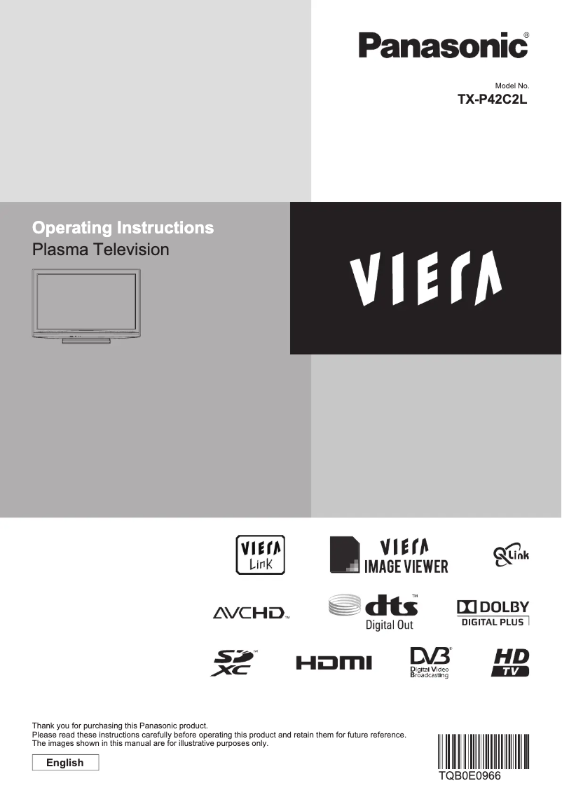 Image de la première page du manuel de l'appareil TX-P42C2L