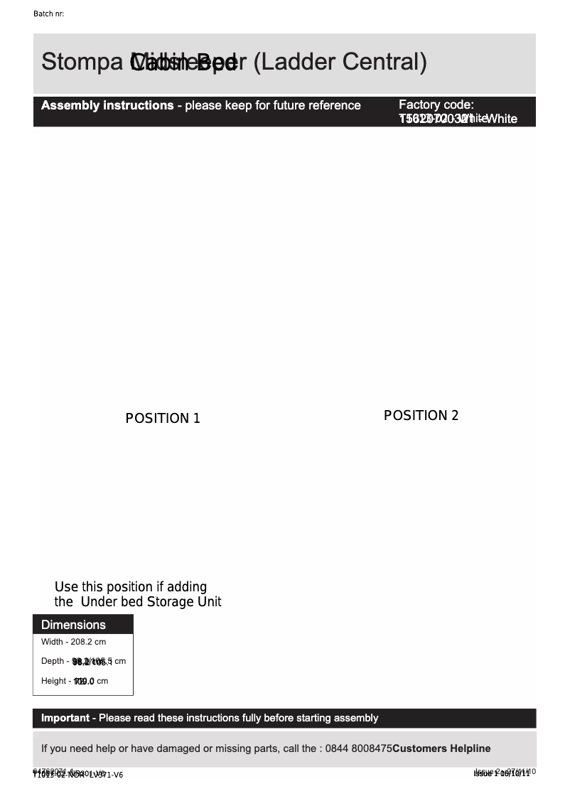 Image de la première page du manuel de l'appareil Uno Cabin