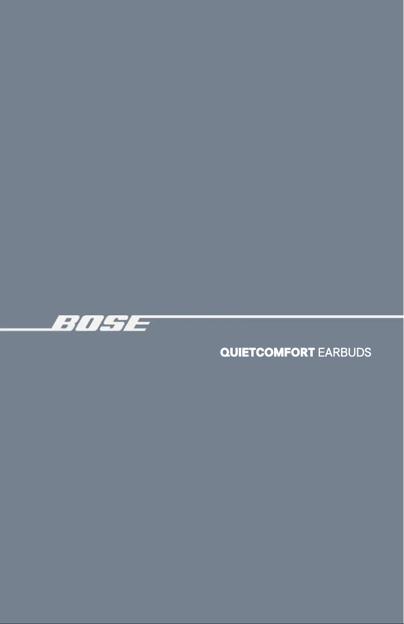 Page 1 de la notice Manuel utilisateur Bose QuietComfort Earbuds