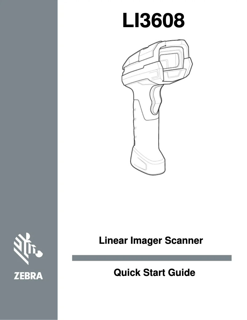 Page 1 de la notice Manuel utilisateur Zebra Linear Imager LI3608