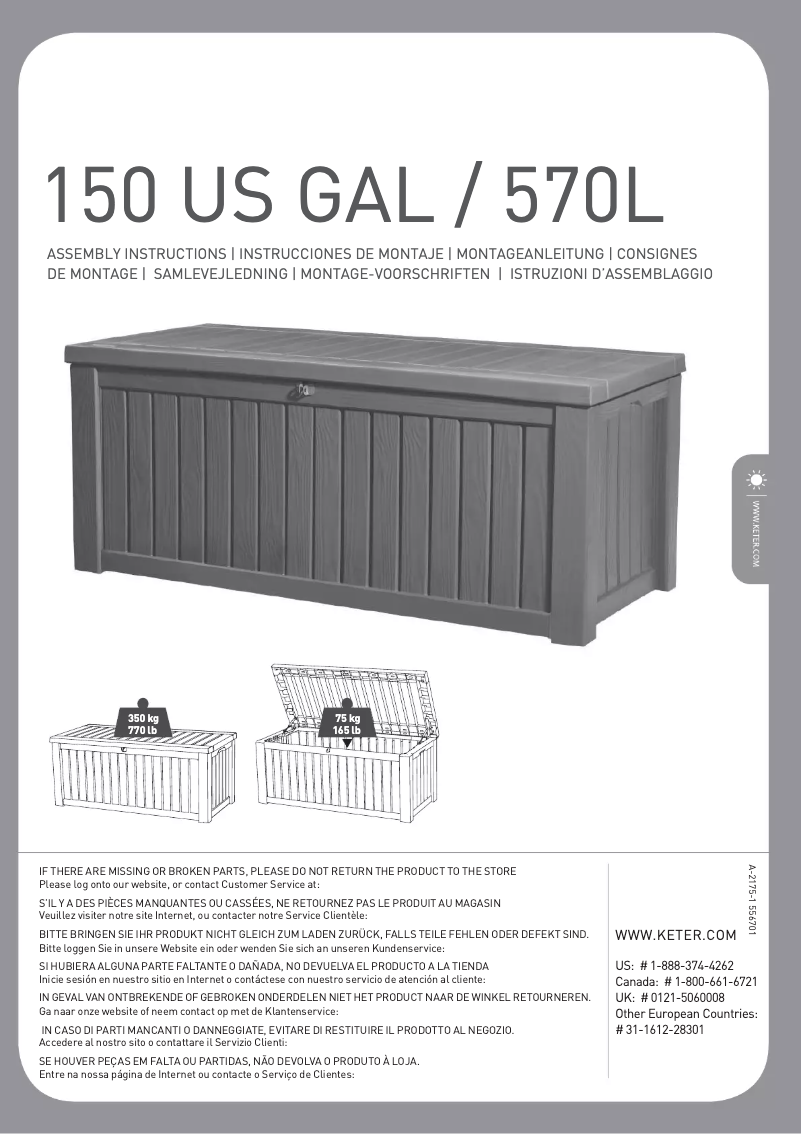 Page 1 de la notice Manuel utilisateur tepro Rockwood Box