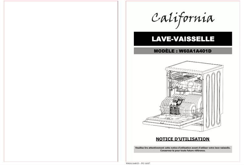 Page n°1 - Manuel utilisateur California W60A1A401D