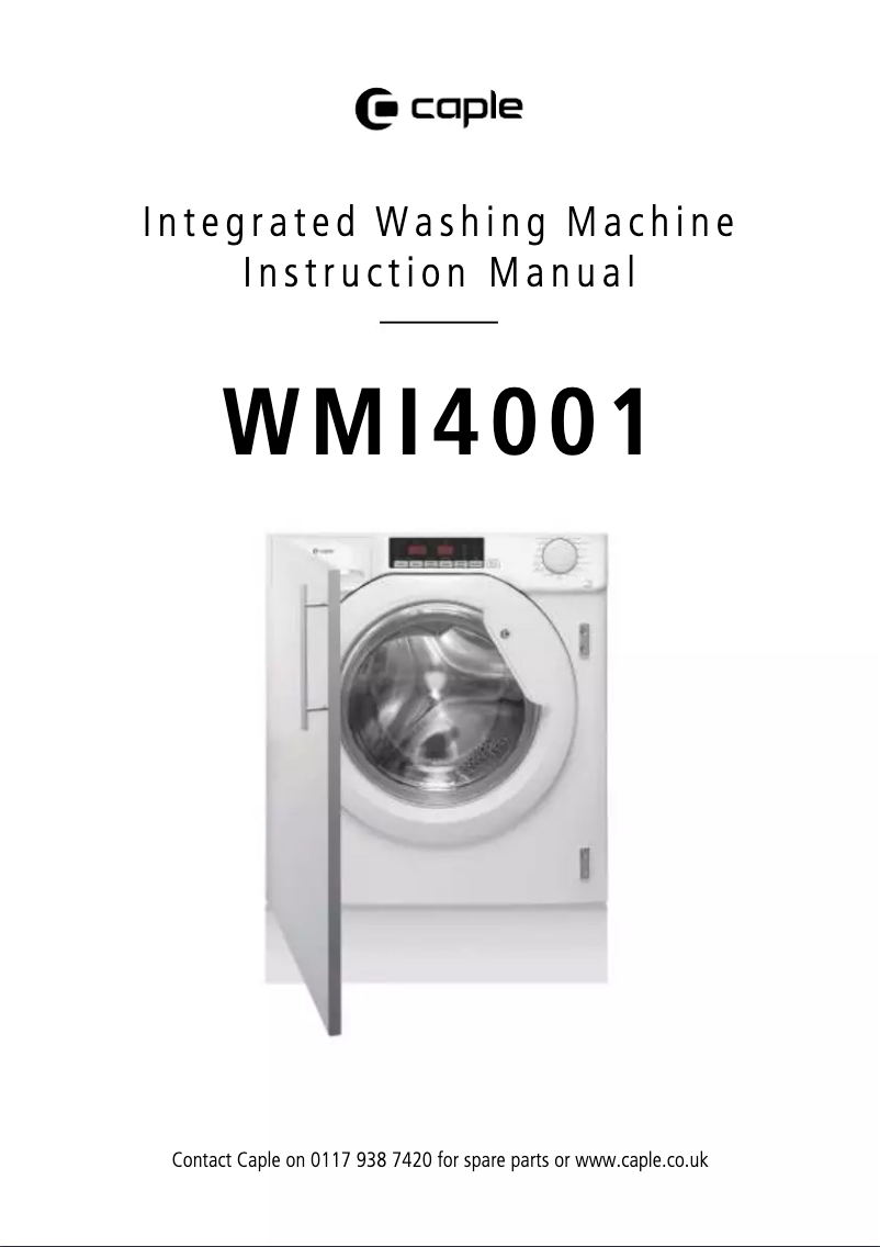 Page n°1 - Manuel utilisateur Caple WMI4001