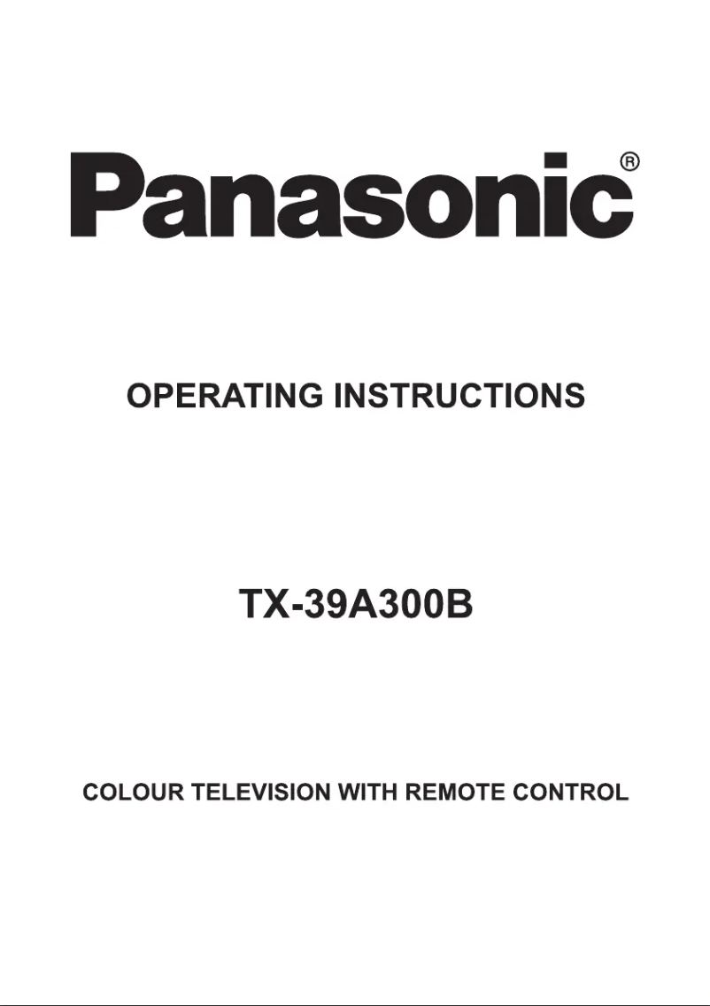 Page 1 de la notice Manuel utilisateur Panasonic Viera TX-39A300B