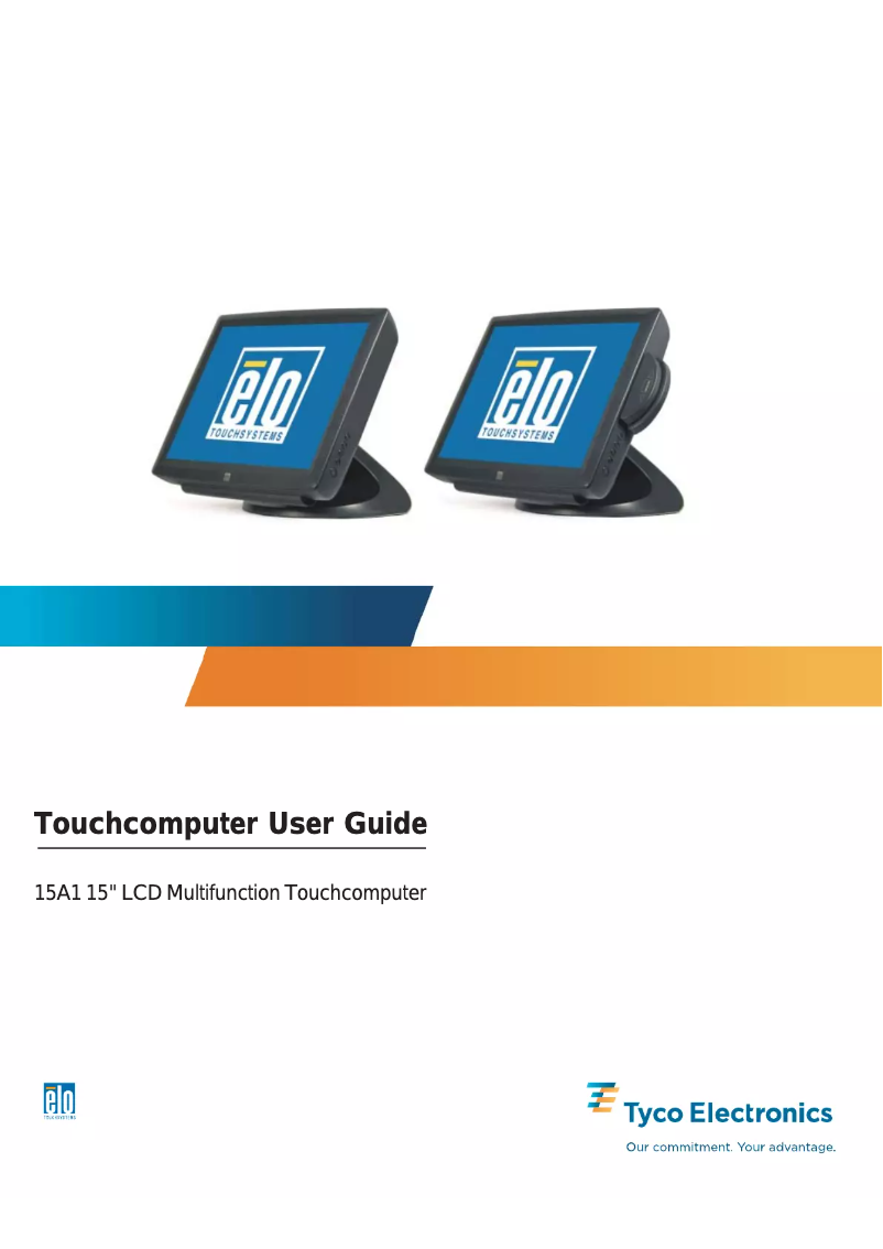 Page 1 de la notice Manuel utilisateur Elo 15A1 IntelliTouch