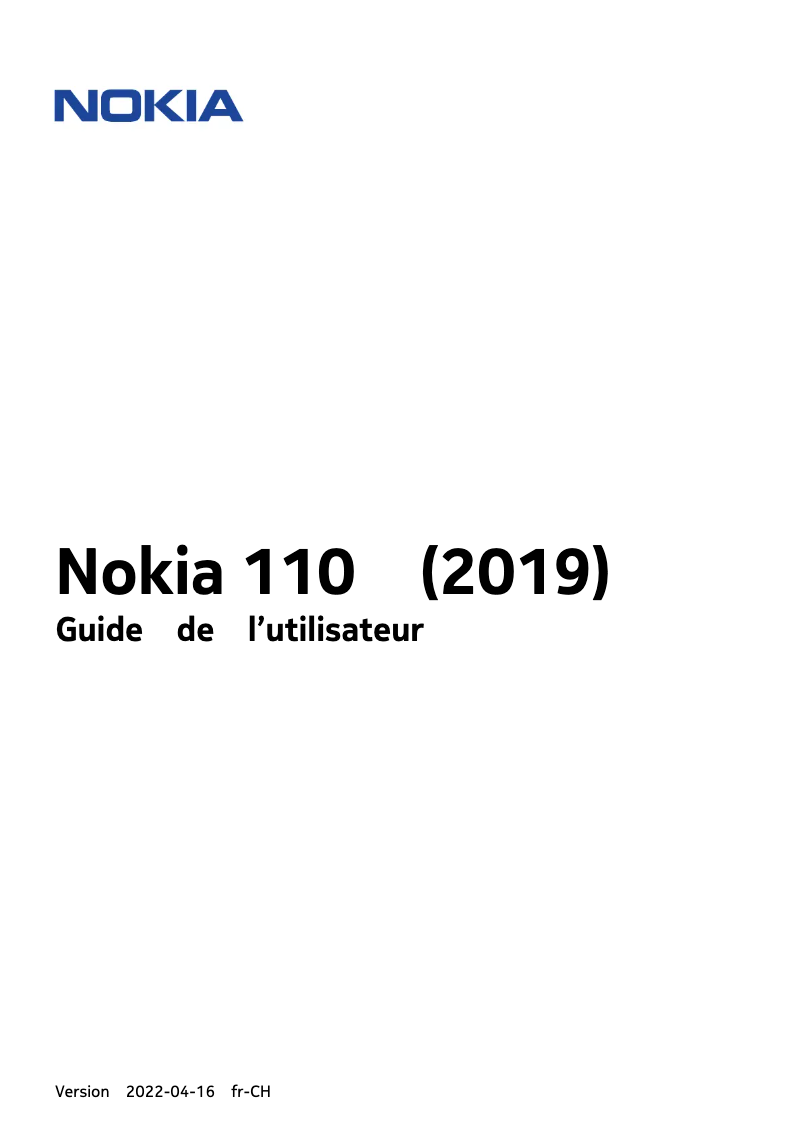 Imagen de la primera página del manual del dispositivo 110 (2019)