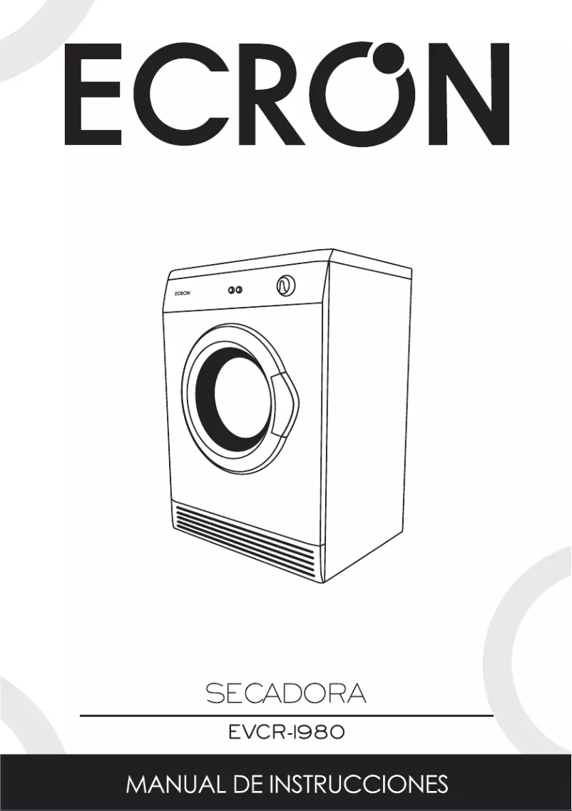 Page 1 de la notice Manuel utilisateur Ecron EVCR1980