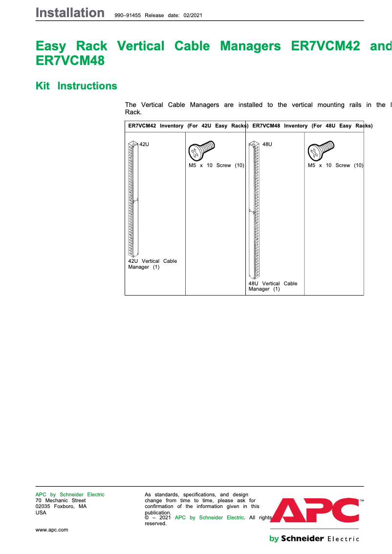 Image de la première page du manuel de l'appareil ER7VCM42